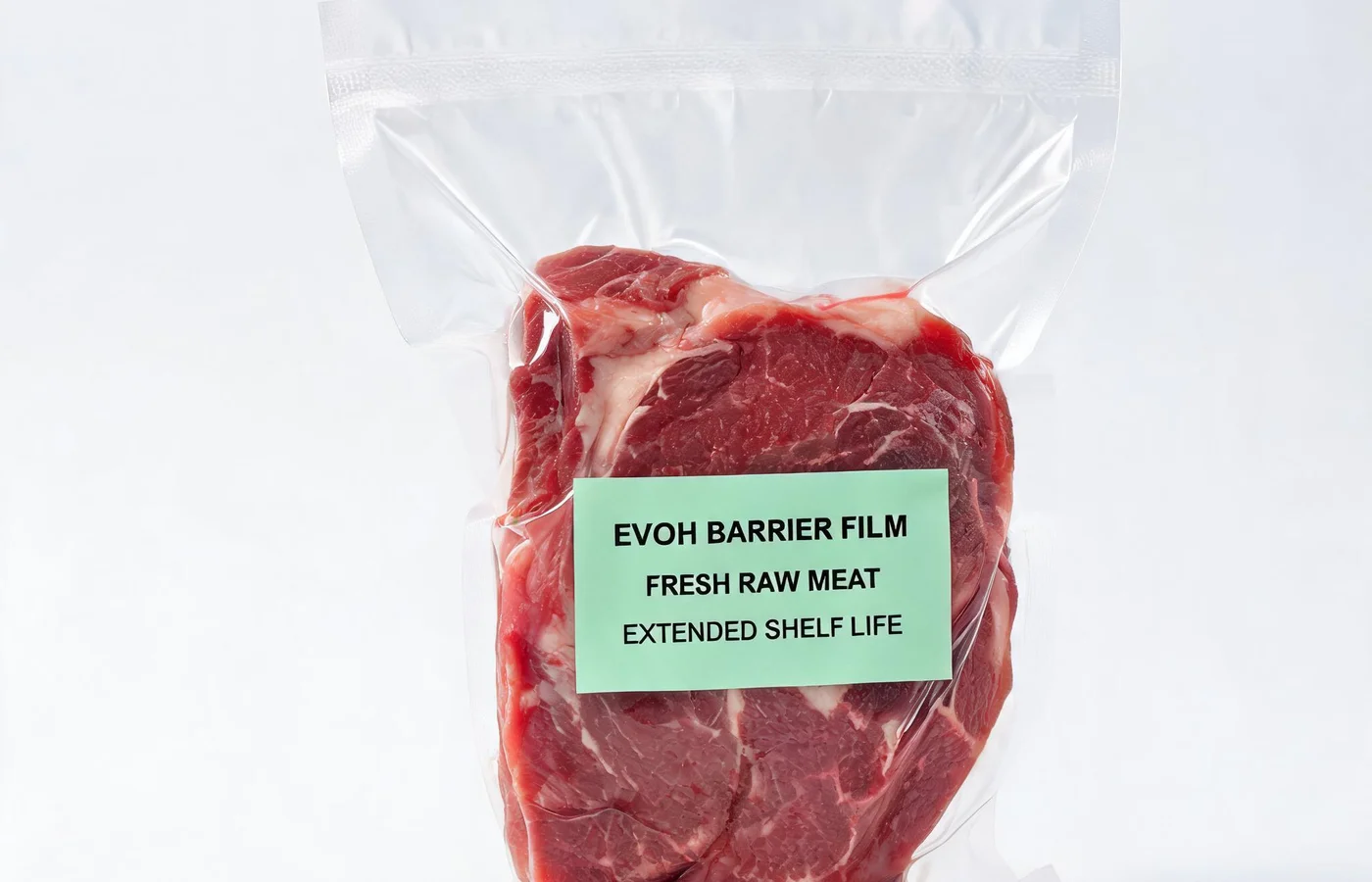 Meat packaging with EVOH oxygen barrier